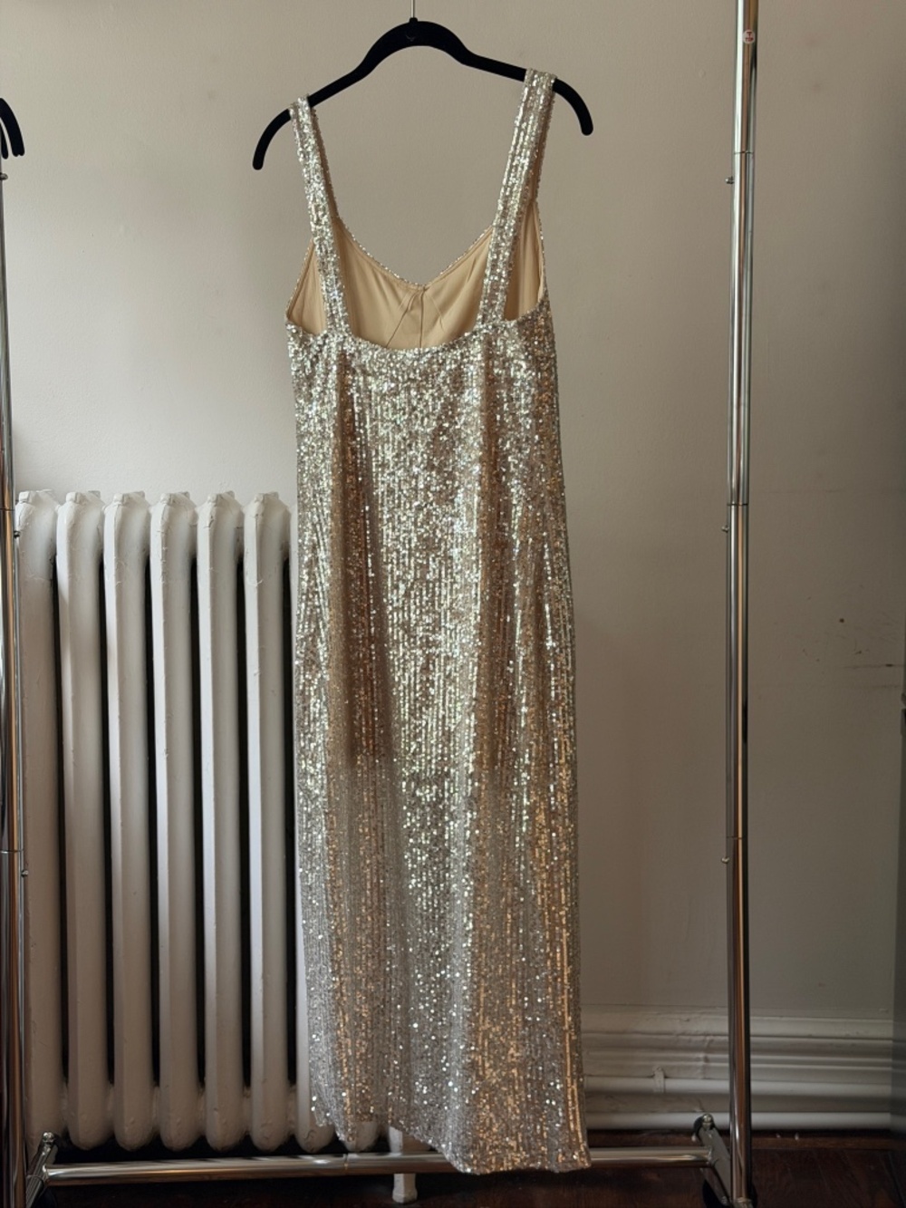 Zara Champagne Sequin Dress - Picture 2 of 5